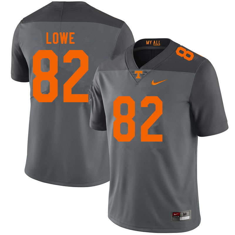 Men #82 Jackson Lowe Tennessee Volunteers College Football Jerseys Sale-Gray